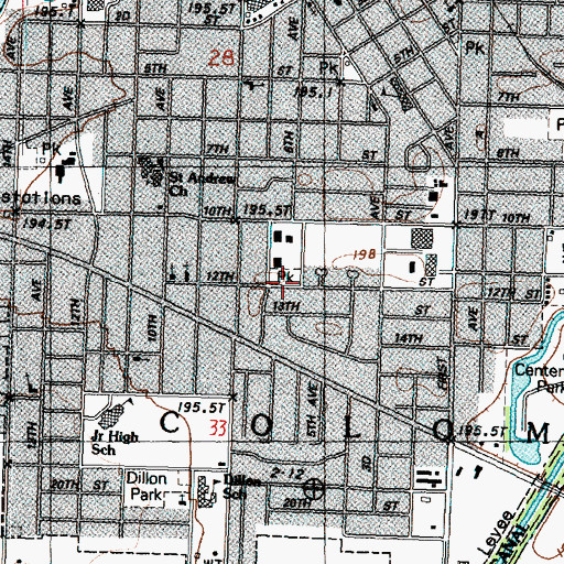 Topographic Map of Kiwanis Park, IL