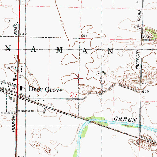 Topographic Map of Little Deer Grove (historical), IL