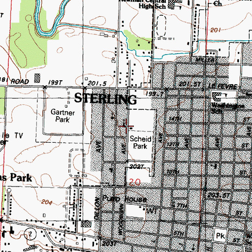 Topographic Map of Macedonia Baptist Church, IL