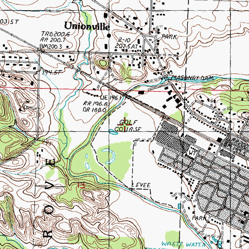 Topographic Map of Morrison Country Club, IL