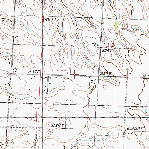 Topographic Map of New Genesee Post Office (historical), IL