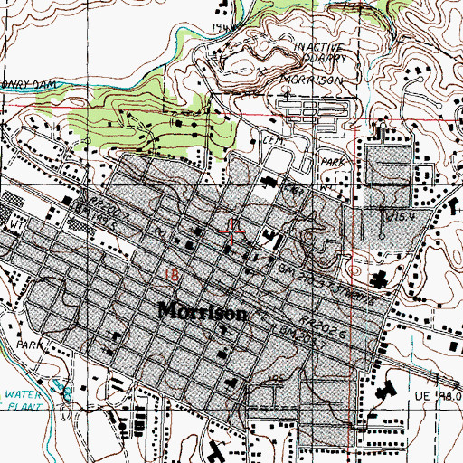 Topographic Map of Norrish Auditorium, IL
