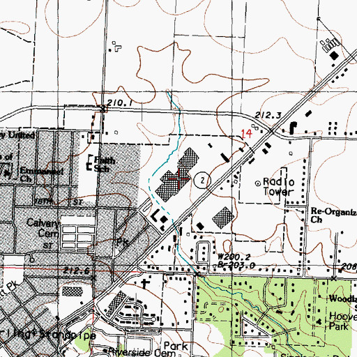 Topographic Map of Northland Mall Shopping Center, IL
