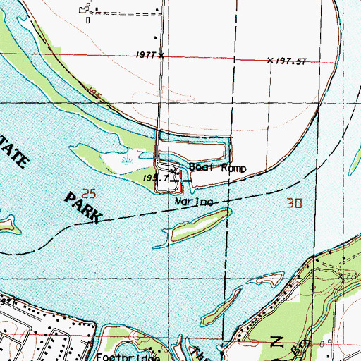 Topographic Map of Oppold Marina, IL