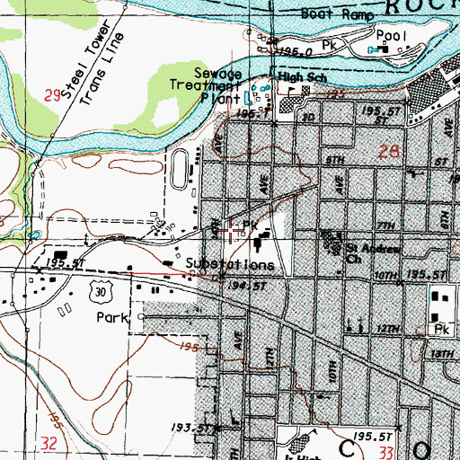Topographic Map of Optimist Park, IL