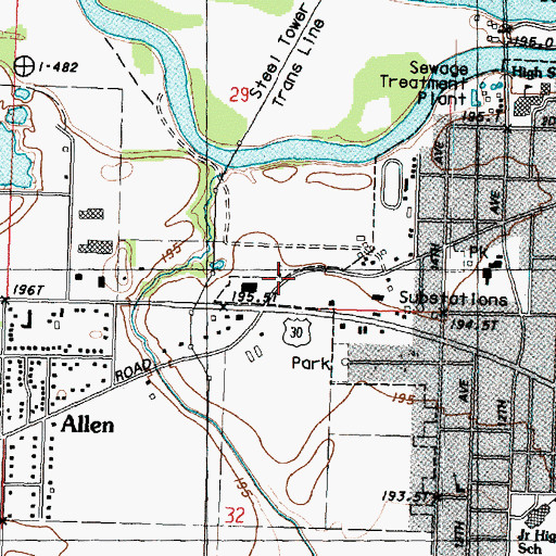 Topographic Map of Rock River Christian Center, IL