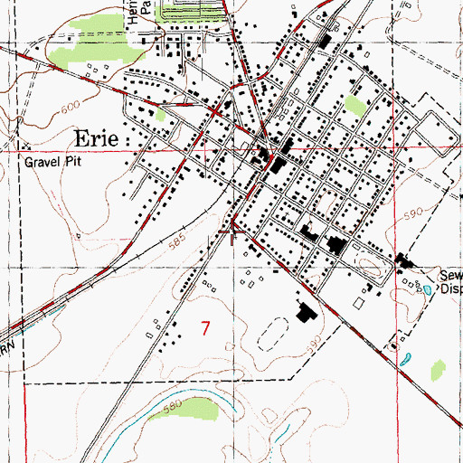 Topographic Map of Saint Ambrose Catholic Church, IL
