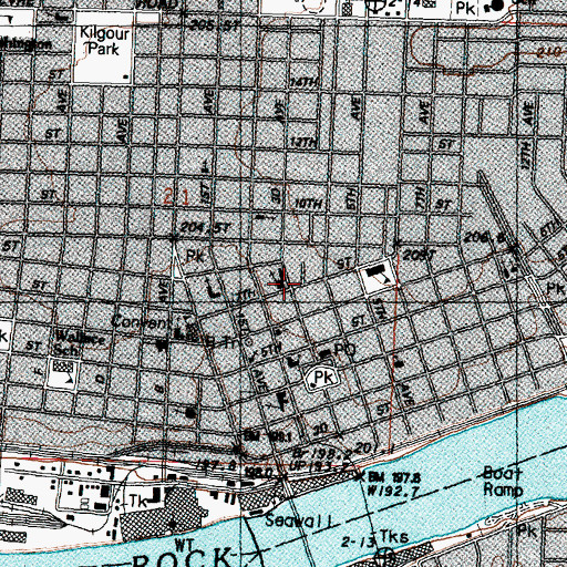 Topographic Map of Saint Johns Lutheran Church, IL
