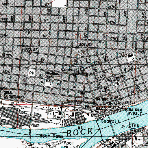 Topographic Map of Saint Marys Catholic Church, IL