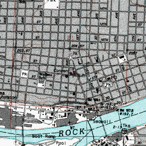 Topographic Map of Saint Marys Elementary School, IL