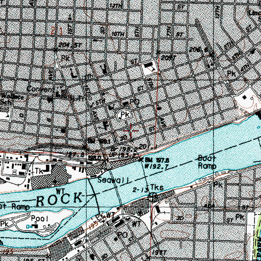 Topographic Map of Sterling City Hall, IL