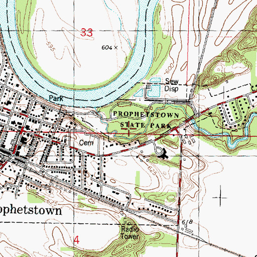 Topographic Map of Wa-bo-kie-shier Nature Trail, IL