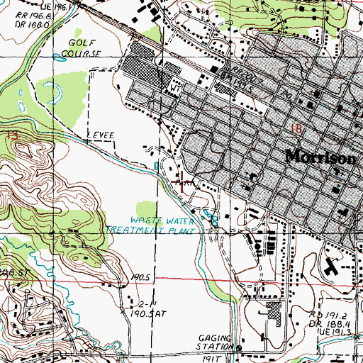 Topographic Map of Waterworks Park, IL