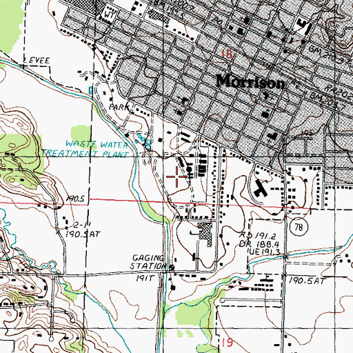 Topographic Map of Whiteside County Fair Grounds, IL