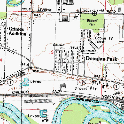 Topographic Map of World Wide Christian Center, IL