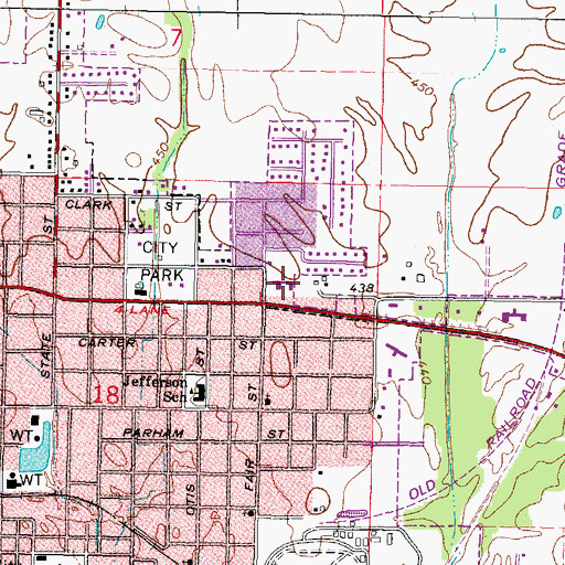 Topographic Map of Aldersgate United Methodist Church, IL