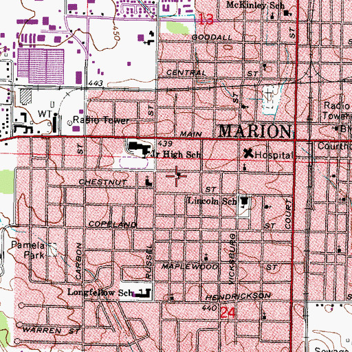 Topographic Map of Apostolic House of Worship, IL