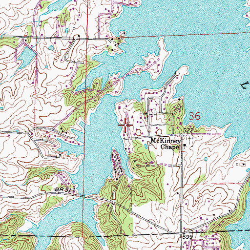 Topographic Map of Cedar Hills, IL