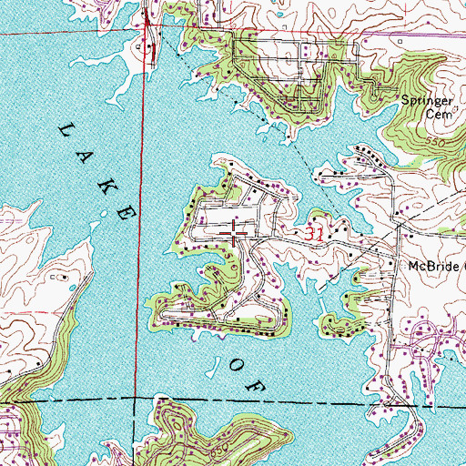 Topographic Map of Egypt Shores, IL