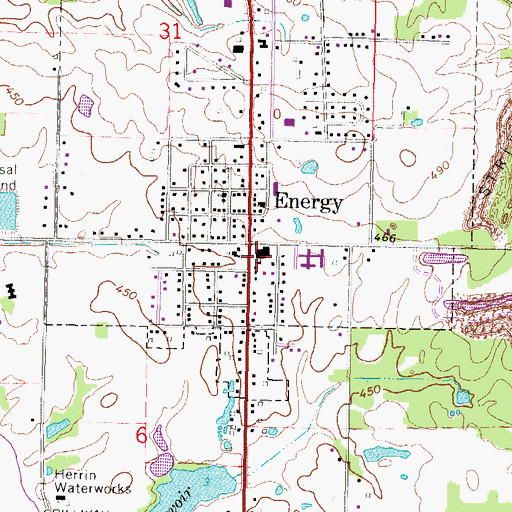 Topographic Map of Energy Elementary School, IL