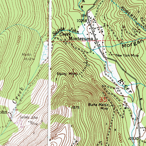 Topographic Map of Equity Mine, CO