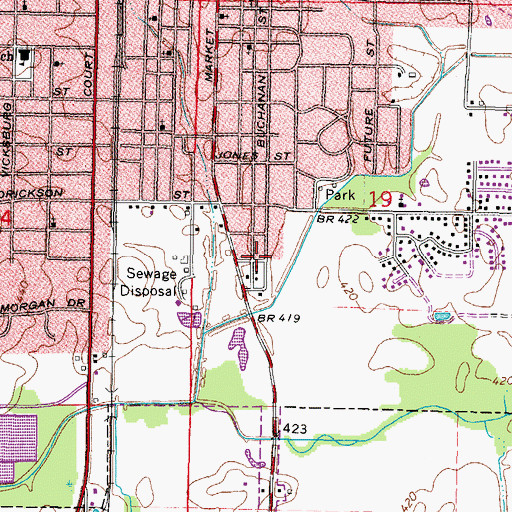 Topographic Map of Messiah Christian Church, IL