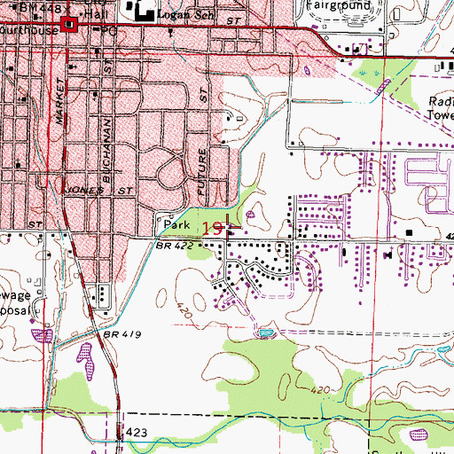 Topographic Map of Heartland Christian Church, IL