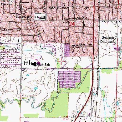 Topographic Map of Pyramid Park, IL