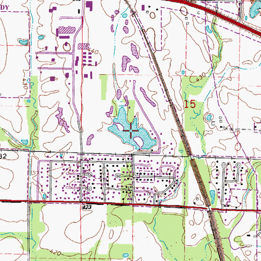 Topographic Map of Saluki Lake, IL