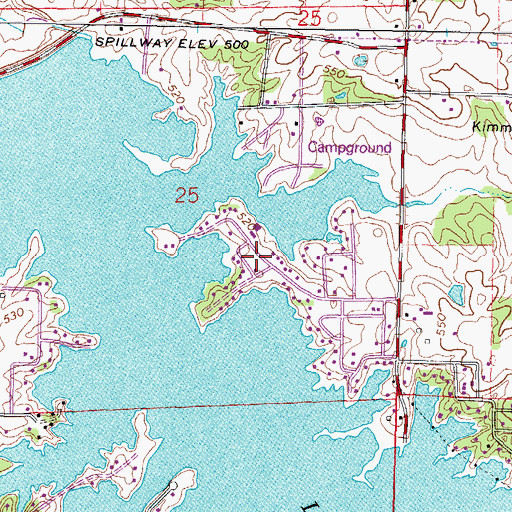 Topographic Map of Sunset Harbor, IL