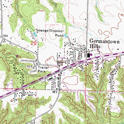 Topographic Map of Christ Church, IL