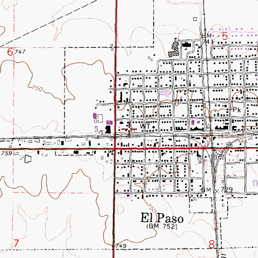 Topographic Map of Harvest Chapel Assembly of God Church, IL