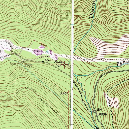 Topographic Map of Thurman Gulch, CO