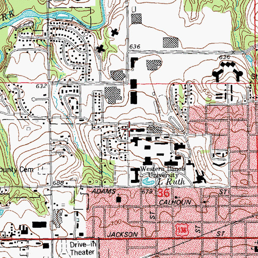 Topographic Map of Beu Health Center, IL