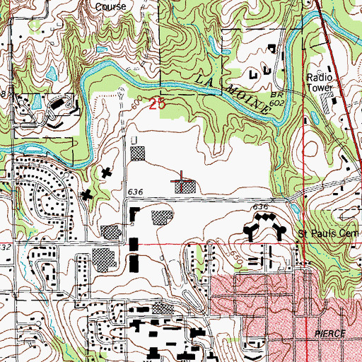 Topographic Map of Brophy Hall, IL