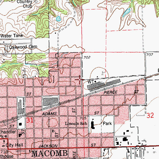 Topographic Map of Christian Faith Center (historical), IL