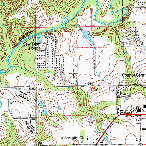 Topographic Map of The Church of Jesus Christ of Latter Day Saints, IL