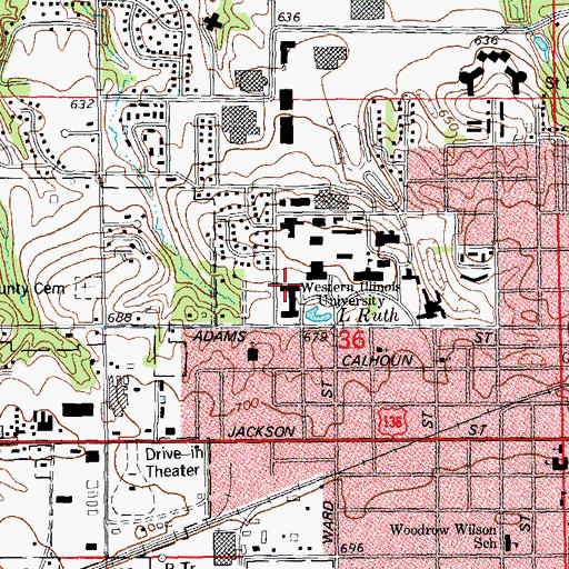 Topographic Map of Corbin Hall, IL