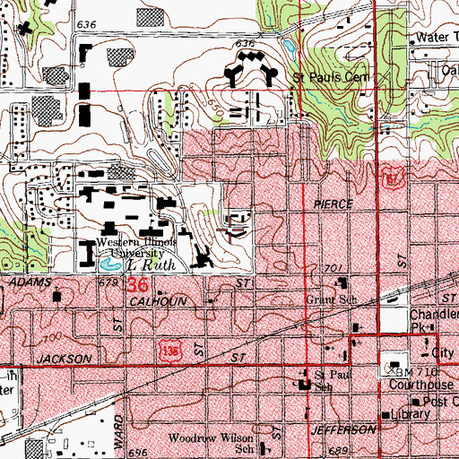 Topographic Map of East Village, IL