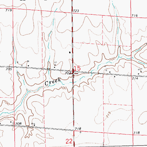 Topographic Map of Elm Grove United Brethren Church (historical), IL