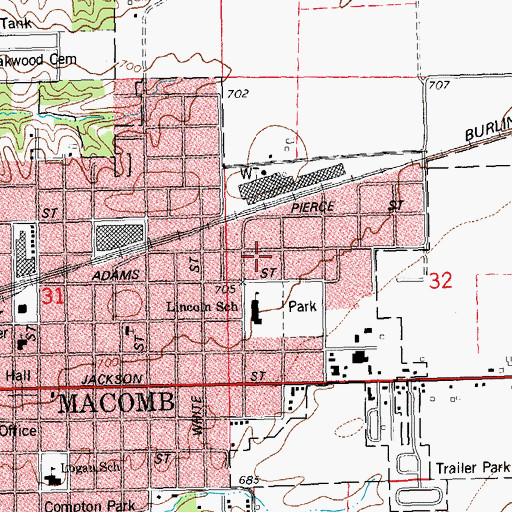 Topographic Map of First Missionary Baptist Church, IL