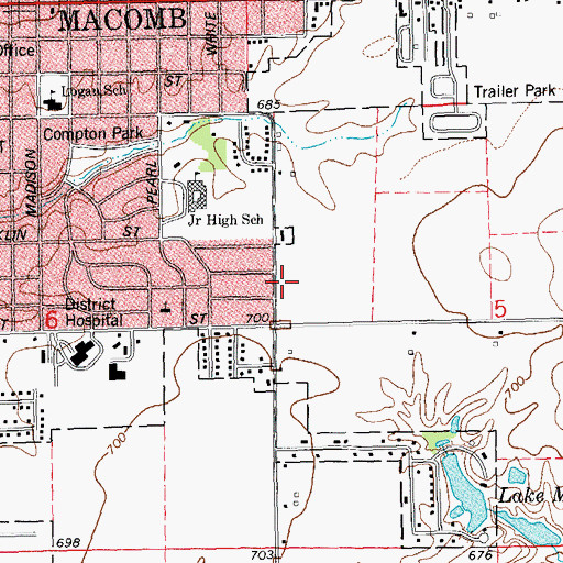 Topographic Map of Faith United Methodist Church, IL