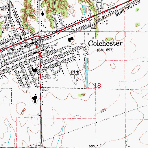 Topographic Map of Friendship Park, IL