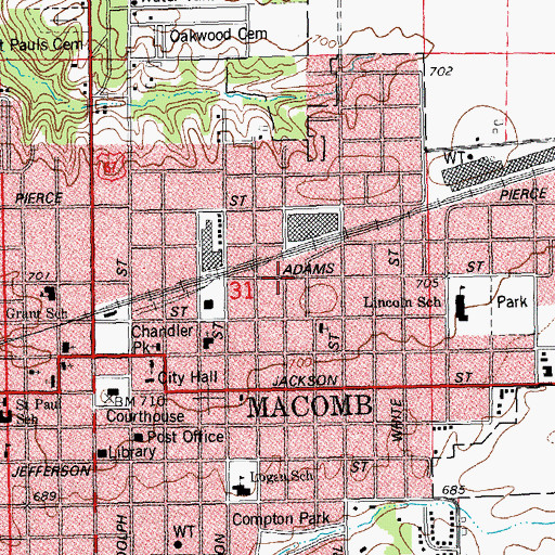 Topographic Map of Holiness Outreach Ministry, IL