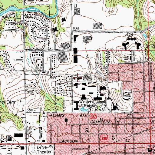 Topographic Map of Knoblauch Hall, IL