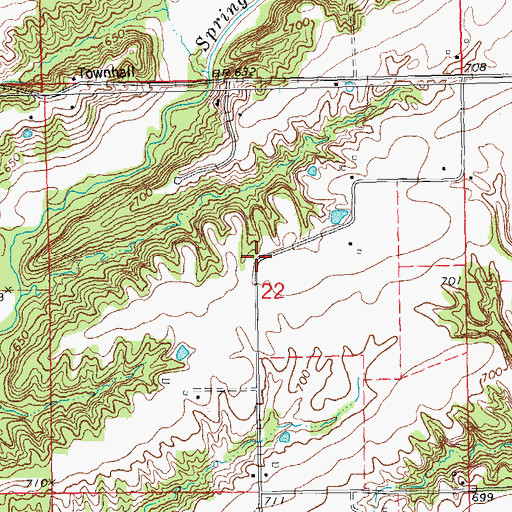 Topographic Map of Little Ireland (historical), IL
