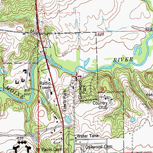 Topographic Map of Macomb City Waterworks, IL