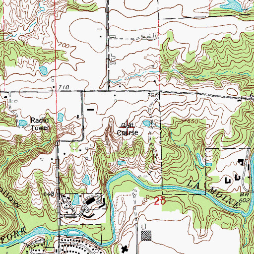 Topographic Map of O L Champion Golf Course, IL