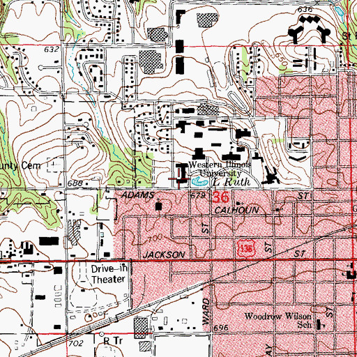 Topographic Map of Olson Confernece Center, IL