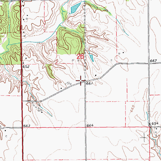 Topographic Map of Pleasant Grove Methodist Episcopal Church (historical), IL